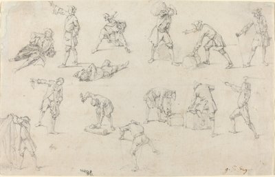 Études de soldats en camp - Georg Philipp Rugendas