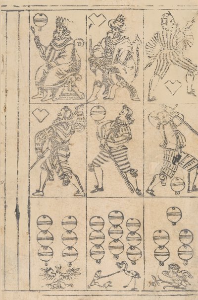 Feuille de cartes à jouer, 16ème siècle - Georg Schachomair