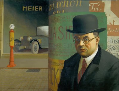 Autoportrait devant la colonne Morris - Georg Scholz