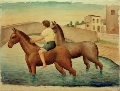 G.Schrimpf, Abreuvoir pour chevaux - Georg Schrimpf