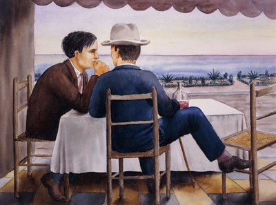 Sur la terrasse - Georg Schrimpf