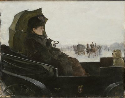 Femme dans une calèche, Paris - Georg Vilhelm Pauli