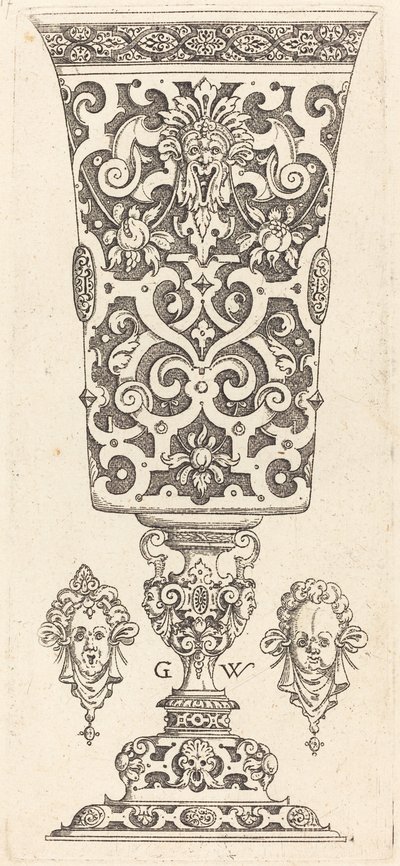 Gobelet avec base décorée de deux grandes coquilles - Georg Wechter I
