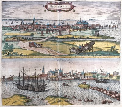 Hafnia, illustration de Civitates Orbis Terrarum - Georg Braun und Franz Hogenberg