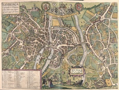 Bambergen (Allemagne) (gravure) - Georg Braun and Hogenberg Franz