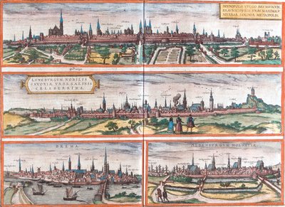 Brunswick, Lüneburg, Brême, Altenburg, Allemagne - Georg and Hogenberg Franz (1535 90) Braun