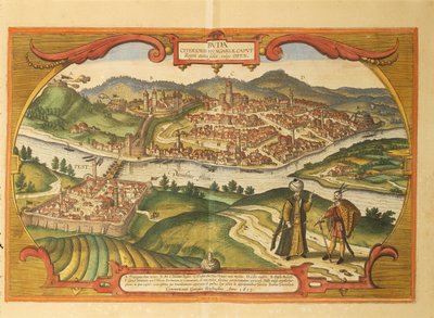 Budapest de Civitates Orbis Terrarum - Georg Braun and Hogenberg Franz