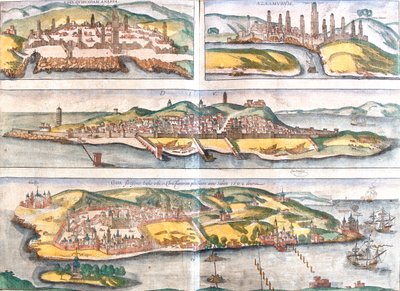 Casablanca, Azemmour, Diu, Goa, Maroc, Inde - Georg and Hogenberg Franz (1535 90) Braun