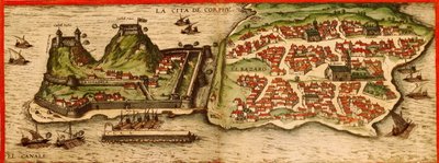 Corfou, Grèce - Georg and Hogenberg Franz (1535 90) Braun