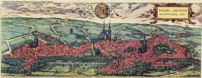 Eisleben en Saxonie - Georg and Hogenberg Franz (1535 90) Braun