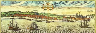 Elsinore, Danemark - Georg and Hogenberg Franz (1535 90) Braun