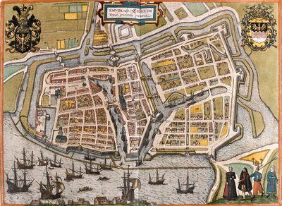 Emden, Allemagne - Georg and Hogenberg Franz (1535 90) Braun