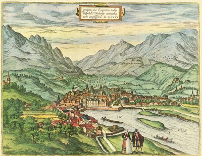 Innsbruck, Autriche, Tyrol - Georg and Hogenberg Franz (1535 90) Braun