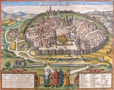 Jérusalem, Israël - Georg and Hogenberg Franz (1535 90) Braun