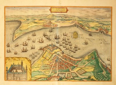 Kronborg de Civitates Orbis Terrarum - Georg Braun and Hogenberg Franz