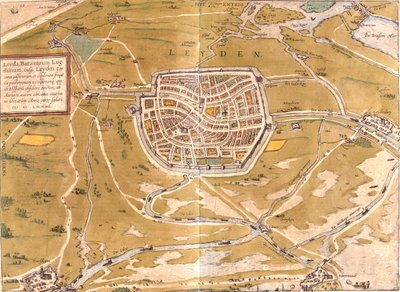 Leyden, Pays-Bas - Georg and Hogenberg Franz (1535 90) Braun