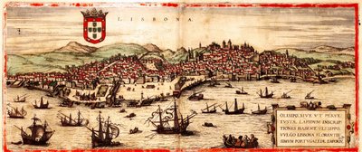 Lisbonne, Portugal - Georg and Hogenberg Franz (1535 90) Braun