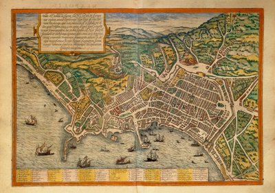 Carte de Civitates Orbis Terrarum par Georg Braun - Georg Braun and Hogenberg Franz