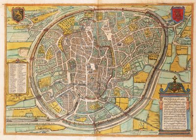 Carte de Bruxelles du Civitates Orbis Terrarum par Georg Braun - Georg Braun and Hogenberg Franz