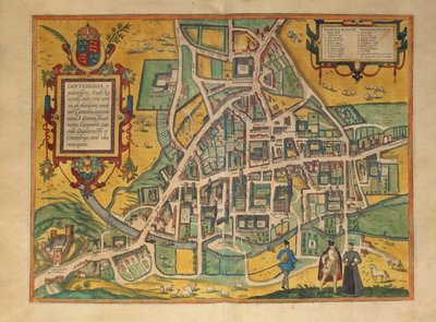 Carte de Cambridge de Civitates Orbis Terrarum par Georg Braun - Georg Braun and Hogenberg Franz