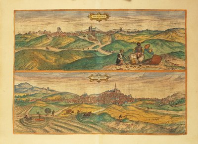 Carte de Marchena et Osuna de Civitates Orbis Terrarum par Georg Braun - Georg Braun and Hogenberg Franz