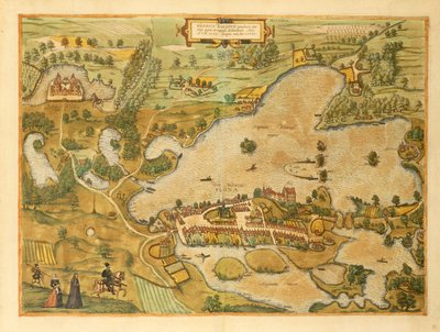 Carte de Plön de Civitates Orbis Terrarum - Georg Braun and Hogenberg Franz