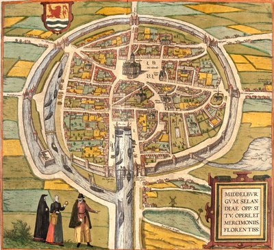 Middelburg, Pays-Bas - Georg and Hogenberg Franz (1535 90) Braun
