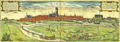 Ribe, Danemark - Georg and Hogenberg Franz (1535 90) Braun