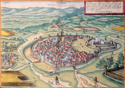 Vue de Novara - Georg Braun and Hogenberg Franz
