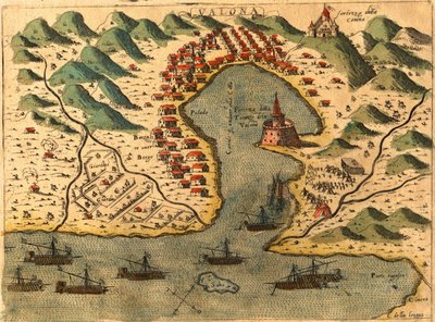 Vlore, Grèce - Georg and Hogenberg Franz (1535 90) Braun
