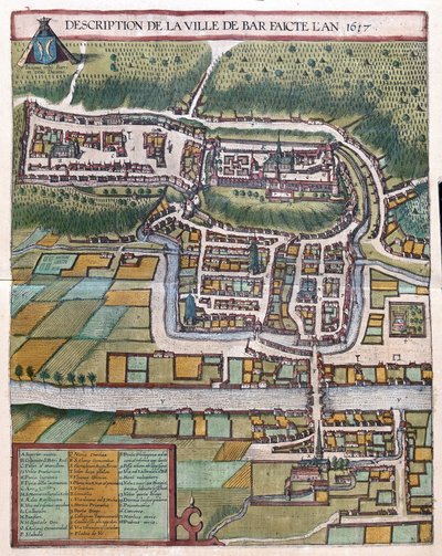 Bar le Duc, France (gravure) - Georg Braun and Hogenberg Franz