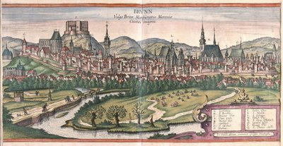 Brno, République tchèque (gravure) - Georg Braun and Hogenberg Franz