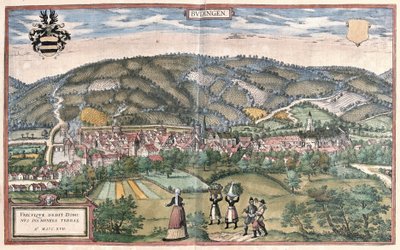 Büdingen (Hesse), Allemagne (gravure) - Georg Braun and Hogenberg Franz