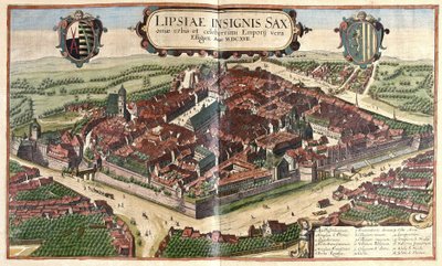 Leipzig, Saxe, Allemagne - Georg Braun and Hogenberg Franz