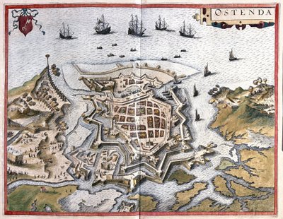 Ostende, Belgique - Georg Braun and Hogenberg Franz