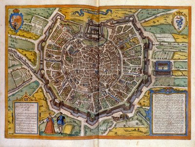 Plan de Milan en 1585 tiré de l