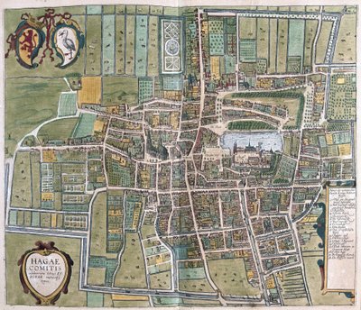 La Haye, Pays-Bas (gravure) - Georg Braun and Hogenberg Franz