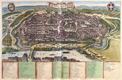 Vienne, Autriche (gravure) - Georg Braun and Hogenberg Franz
