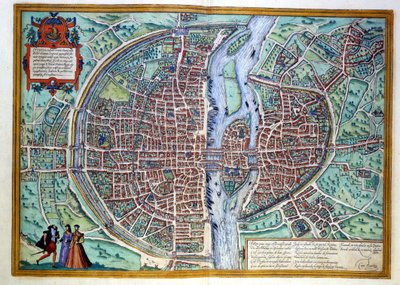 Vue de la ville de Paris à la fin du XVIe siècle - Georg Braun and Hogenberg Franz