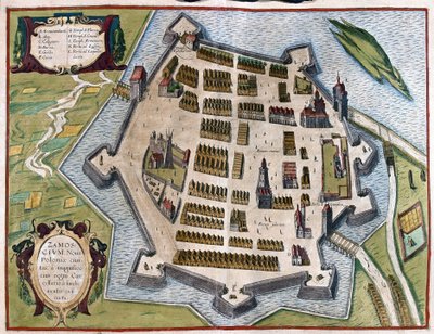 Zamosc, Pologne - Georg Braun and Hogenberg Franz