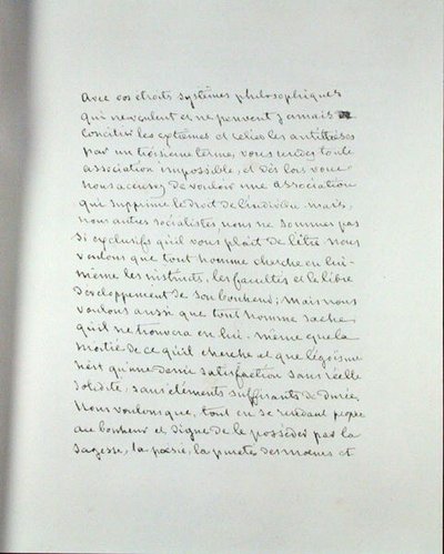 Page manuscrite du 