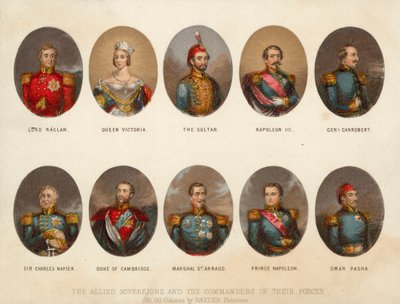 Souverains alliés et commandants militaires de la guerre de Crimée - George (after) Baxter