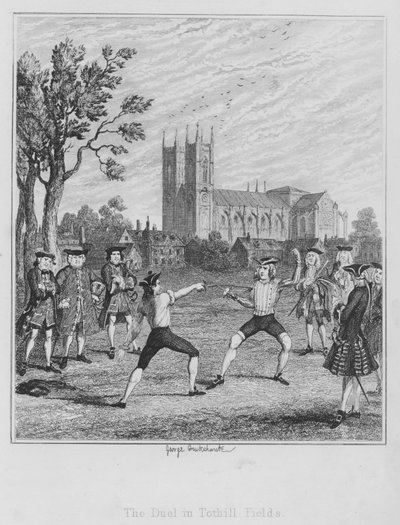 Le duel dans Tothill Fields - George (after) Cruikshank