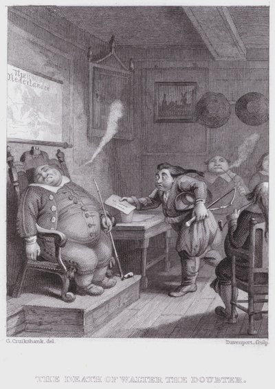 La mort de Walter Le Douteur - George (after) Cruikshank