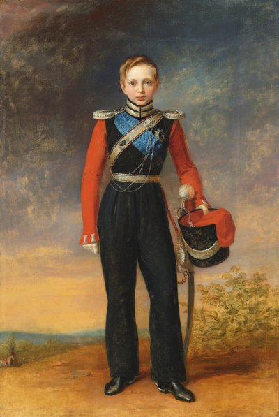 Portrait du tsarévitch Alexandre Nikolaïevitch en uniforme de l