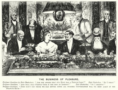 Caricature de Punch : Le business du plaisir (gravure) - George (after) Du Maurier