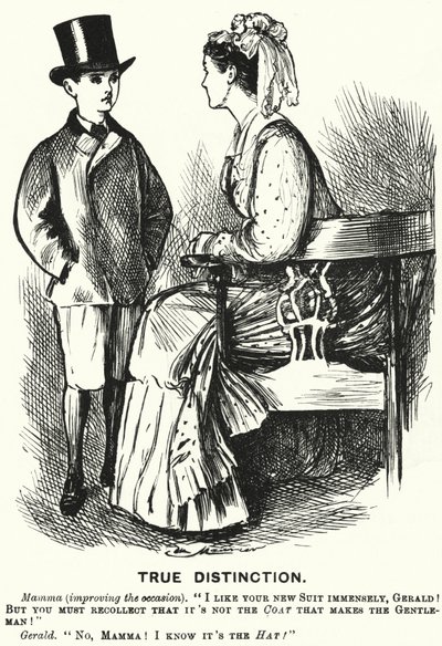 Caricature de Punch : Vraie distinction (gravure) - George (after) Du Maurier