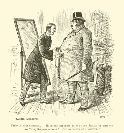 Prendre des mesures - George (after) Du Maurier