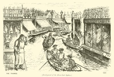 La Tamise (développement du système de house-boat) - George (after) Du Maurier