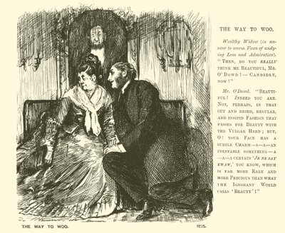 La manière de courtiser (gravure) - George (after) Du Maurier